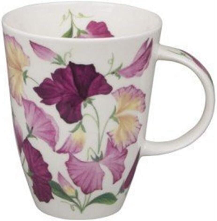 Sweet Pea Traditional Ceramic Louise Mugs in White (Set of 6)