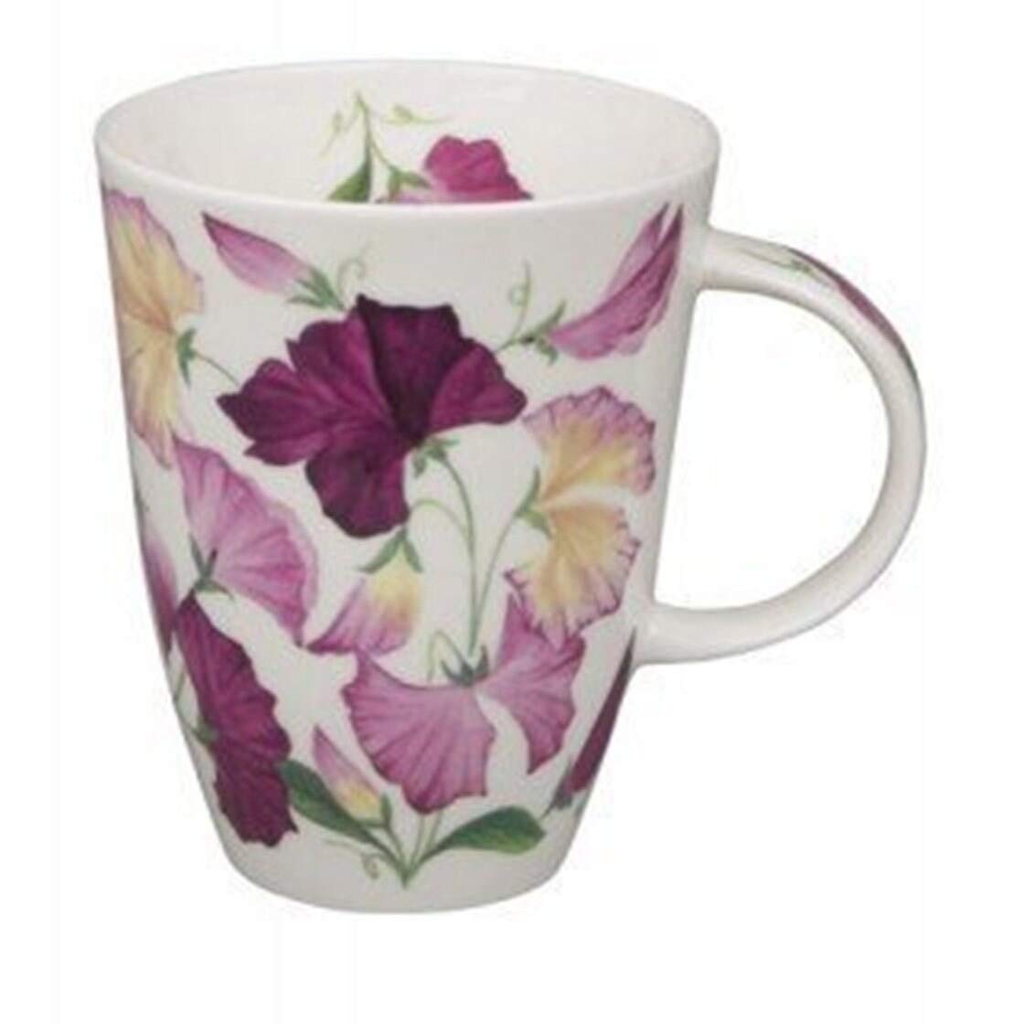 Sweet Pea Traditional Ceramic Louise Mugs in White (Set of 6)