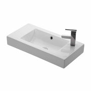 Minimal 4054 Ceramic Above Counter/Wall Mount Rectangular Bathroom Sink