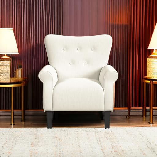 Home Decor | Upholstered Rolled Arm Wingback Accent Chair