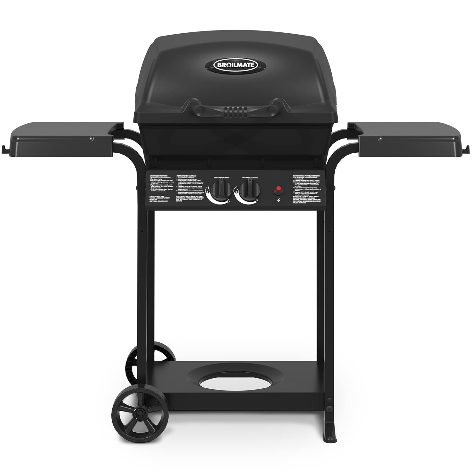24025BMT, Cast 2-Burner, Liquid Propane Gas Grill, Black