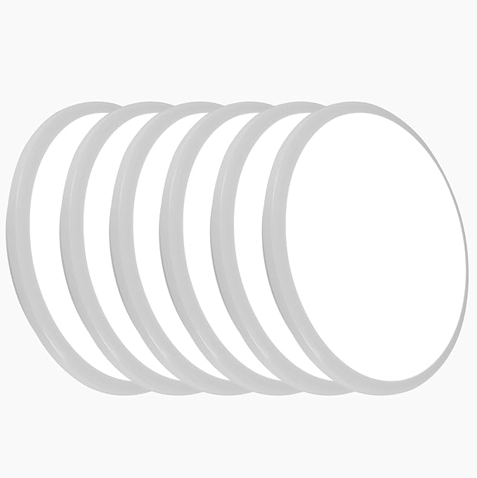 DELIPOP 4 Pack 12 Inch Ceiling Light, IP54 Waterproof 24W Surface LED Ceiling Light for Indoor/Outdoor, Round Ceiling Light Fixture for Bathroom, Bedroom, Kitchen, Hallway, Balcony