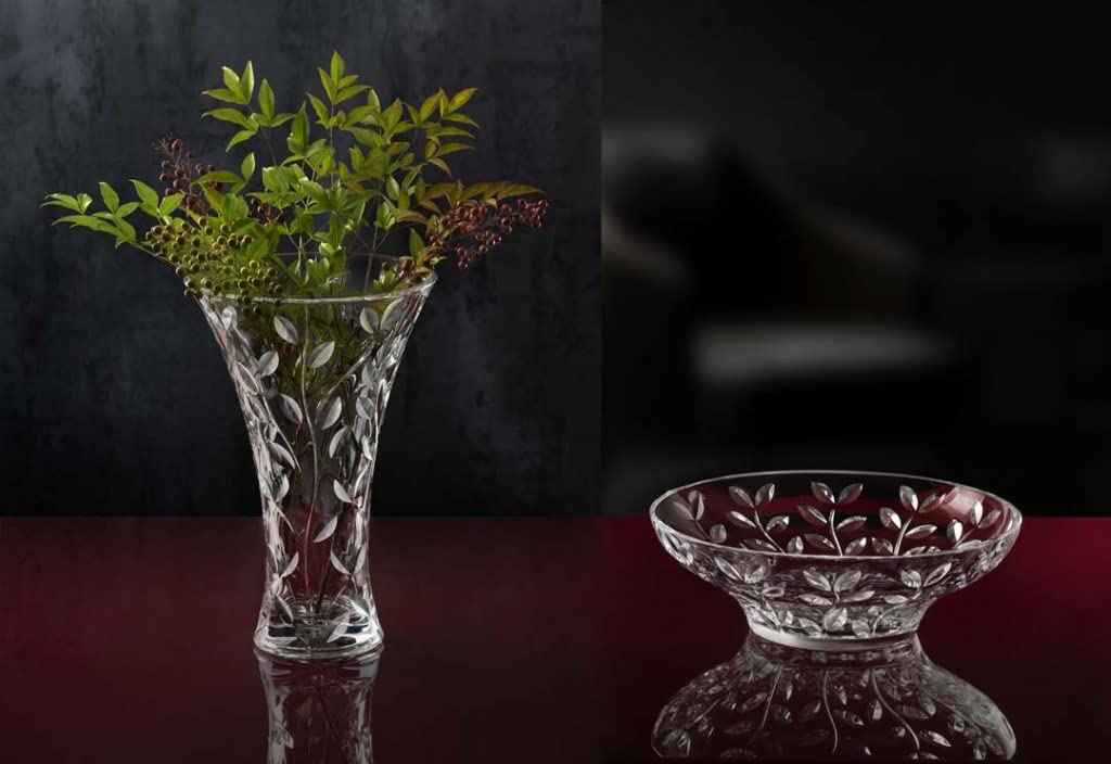 Opening Glass Vase - for Flowers - Roses - Designed - 11.75" H - by Barski