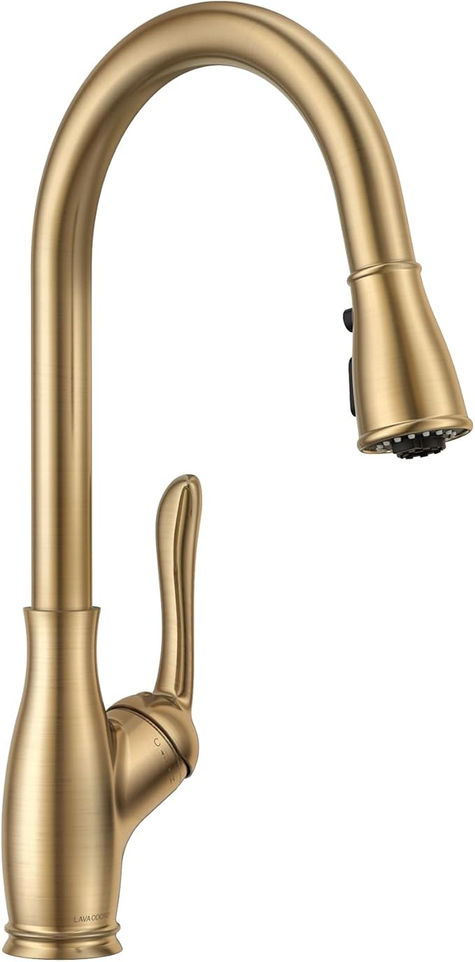 Kitchen Faucet with Pull Down Sprayer, Chrome Kitchen Sink Faucet