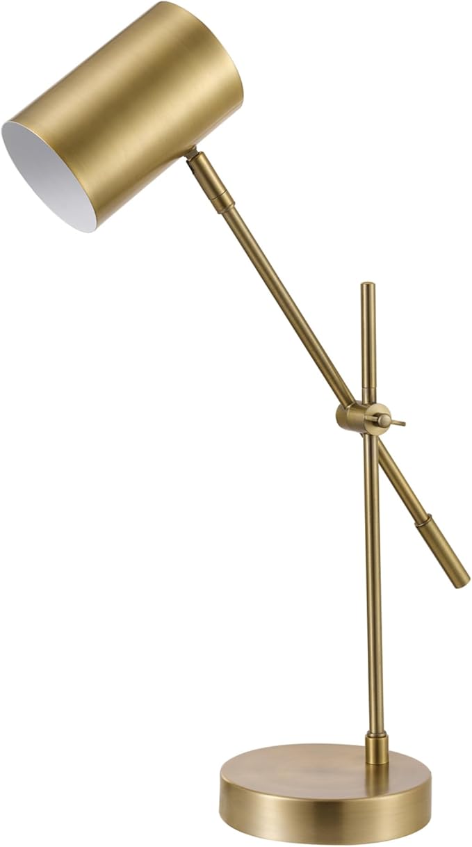 Tacoma 18" Desk Lamp, Matte Brass, Adjustable Height, Balance Arm, Brass