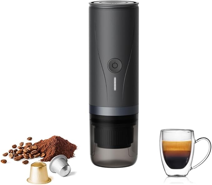 Portable Espresso Maker,Self-Heating Electric Mini Coffee Machine