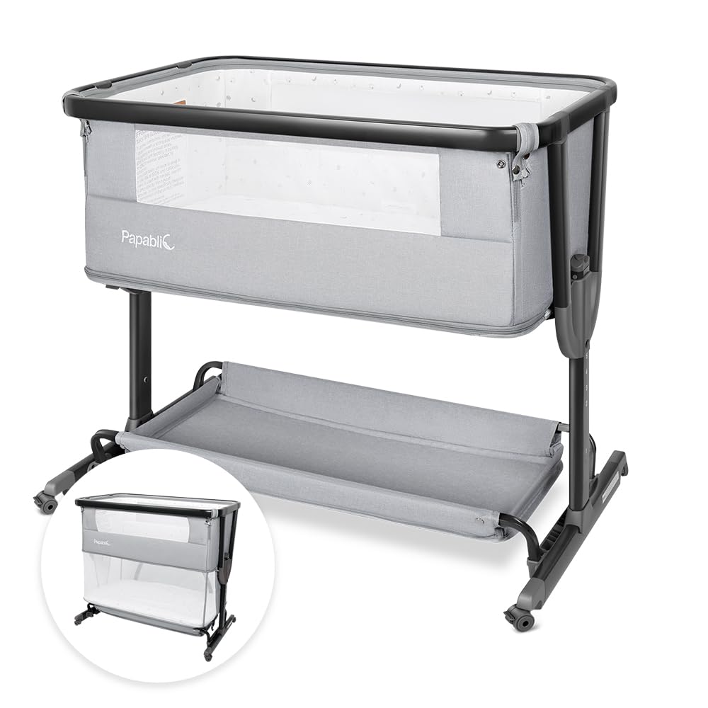 4 in 1 Baby Bassinet, Bedside Bassinet for Baby, Adjustable Bedside Sleeper