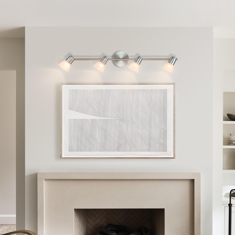 Track Light, Modern Fixed Rail Lighting with Glass