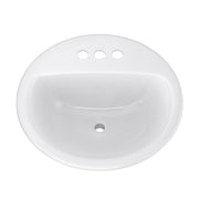 PF194R Rockaway 19" Circular Vitreous China Drop In Bathroom Sink
