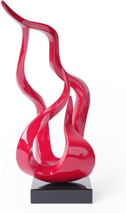 Abstract Sculpture Decor Modern Arts Flame Figurine Table Centerpiece Statue Polyresin