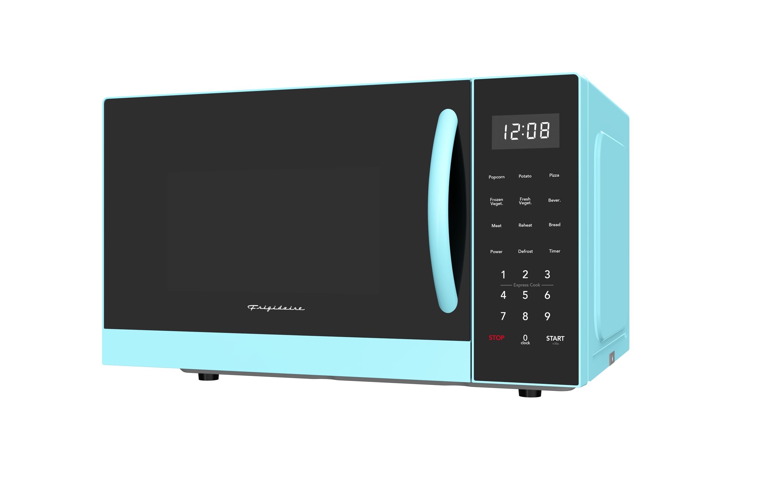 Microwave Oven with Oversized Display, Blue