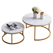 Coffee Table Set of 2, Round Accent Coffee Table
