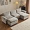 Sectional Sofa Modular Deep Seat Sofa Couch with Ottoman for Living Room