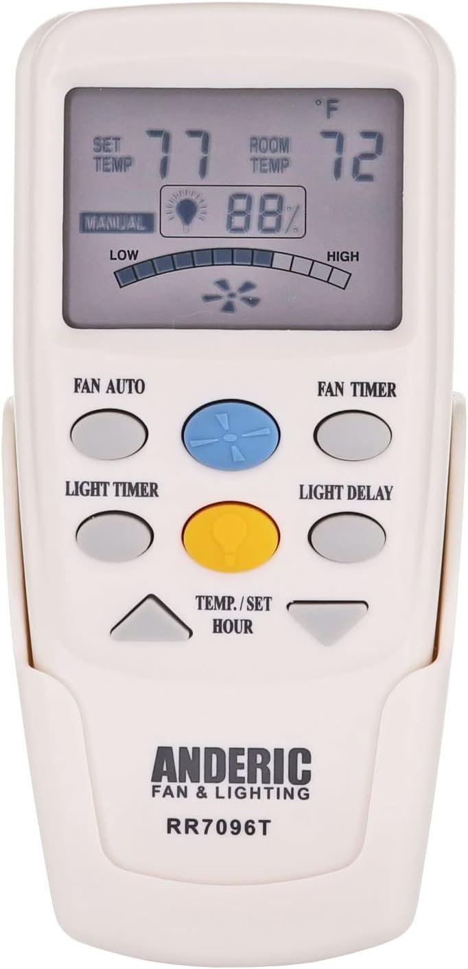 Replacement for Hampton Bay CHQ7096T with Fan Timer Key Thermostatic Remote