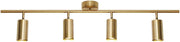 Modern Gold 4-Lights LED Track Lighting Kit Brushed Brass Flush Mount Ceiling