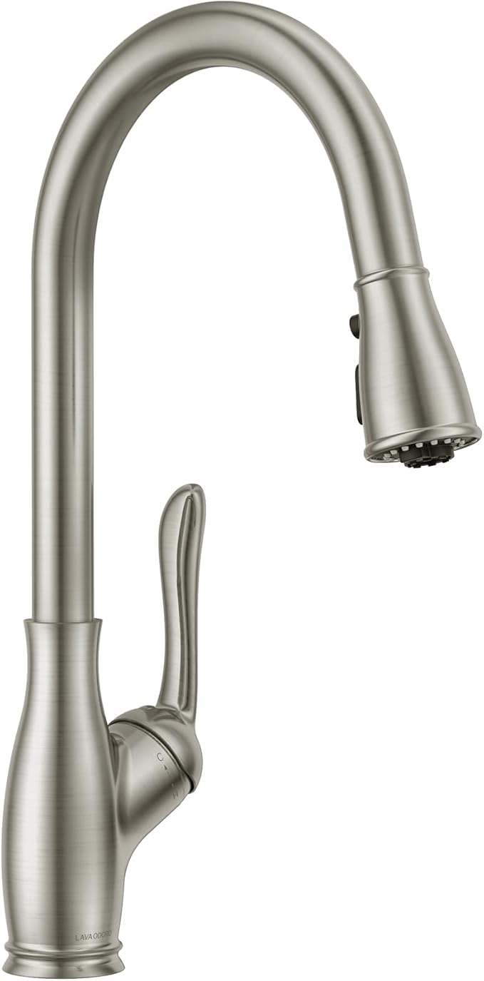 Kitchen Faucet with Pull Down Sprayer, Chrome Kitchen Sink Faucet