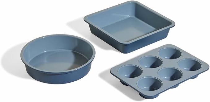 Oven Baker’s Kit – 3-Piece Toxin-Free Ceramic Nonstick Bakeware Set