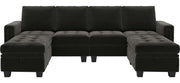 Velvet U Shaped Sectional Sofa Couch