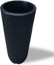 24 inch Tall Planter with Drainage, Outdoor Round, Lightweight & Resistant Plant Containers