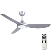 Inch Ceiling Fans with Lights and Remote Control, Modern Silver 3 Blade