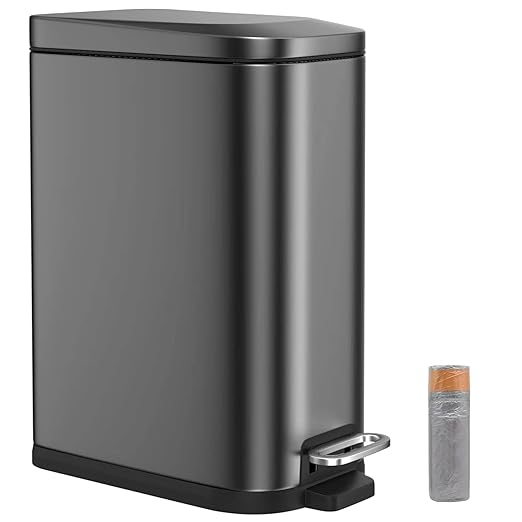 15 Liter/4 Gallon Stainless Steel Trash Can with Soft Close Lid