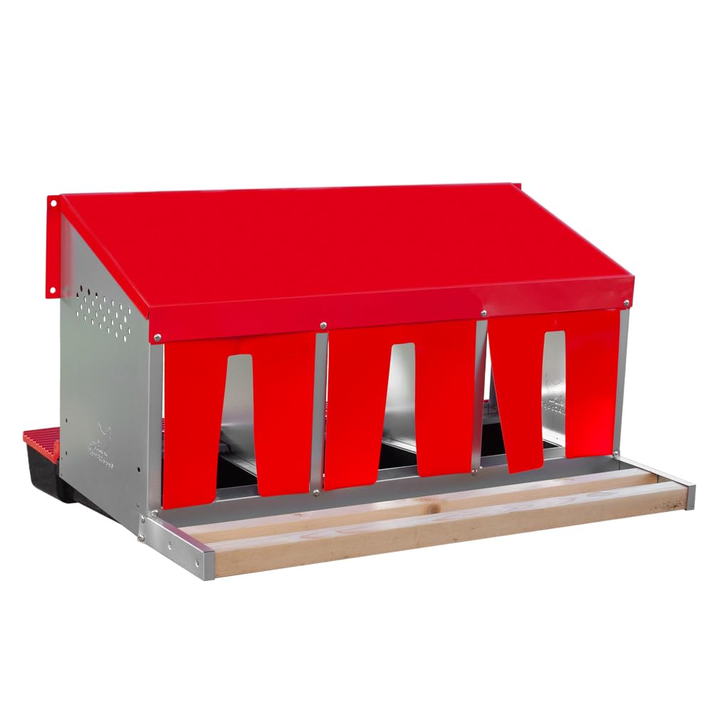 Roll-Out Reversible Nesting Box Suite (3 Compartment) for Chickens, Ducks, Poultry