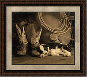 Cowboy Puppy | Framed Western Print | Various Styles