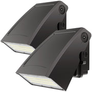 Wall Pack 40W: 5200lm 5000K 0-90°Adjustable ETL Certified - 2PACK Wall Pack