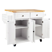 Island Cart with Storage Kitchen Cart Sideboard and Buffet with Wheels Bar
