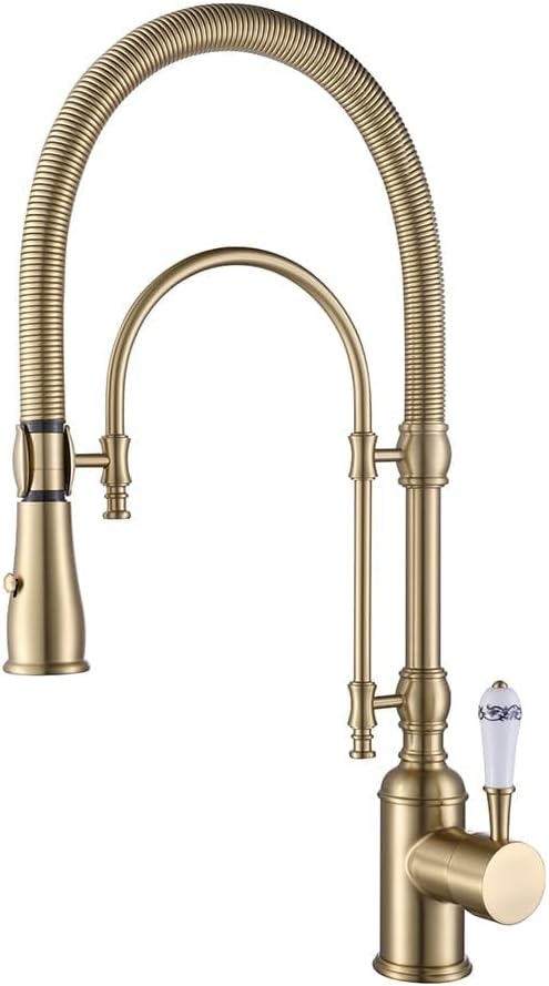 Kitchen Faucet with Pull Down Sprayer Gold Kitchen Sink Faucet Commercial High