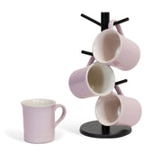 14oz 4 Mug Set and divvi! 6-Cup Mug Tree Bundle - Shallot