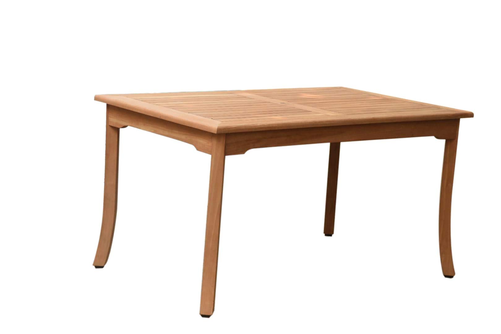 6 Seats 7 Pcs Grade-A Teak Wood Dining Set: 60" Rectangle Table and 6 Hari Stacking