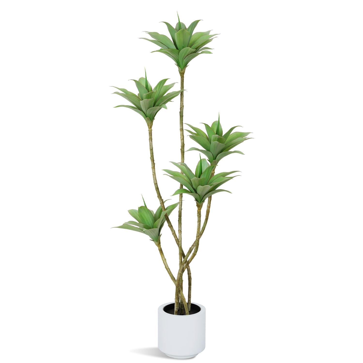 Artificial Trees 5.1 Ft Water Lilies with 5 Heads Potted Faux Floor Plants for Living Room