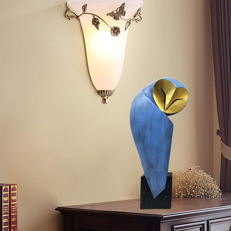 Mid-Century Modern 15 Inch Resin Owl Sculpture - Handmade Vintage Home Decor Statue