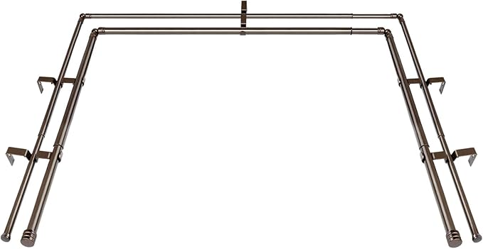 1 Inch Heavy Duty Double Bay Window Curtain Rods