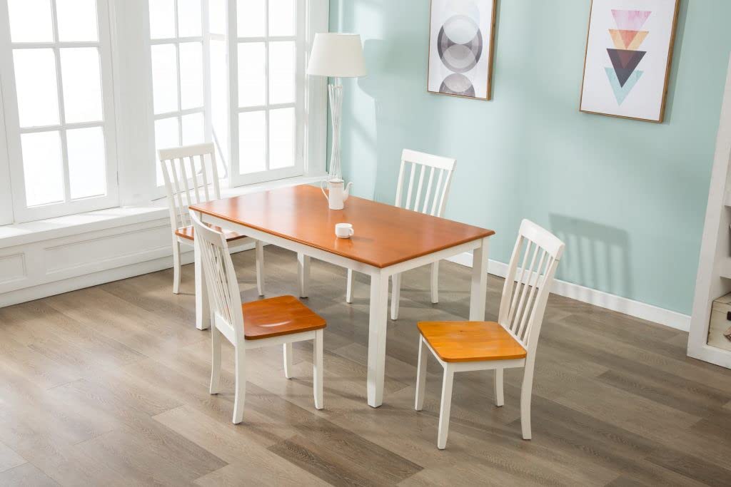 Bloomington [White/Honey Oak], Dining Table