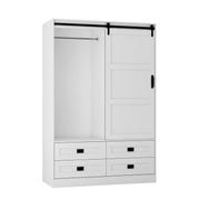 Armoire Wardrobe Closet with Sliding barn Door,Wardrobe Cabinet