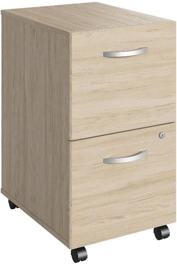 Furniture Studio C 2 Drawer Mobile File Cabinet in White