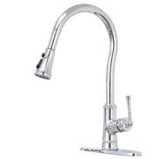 Kitchen Faucets with Pull Down Sprayer, Chrome Kitchen Sink Faucet Brass High