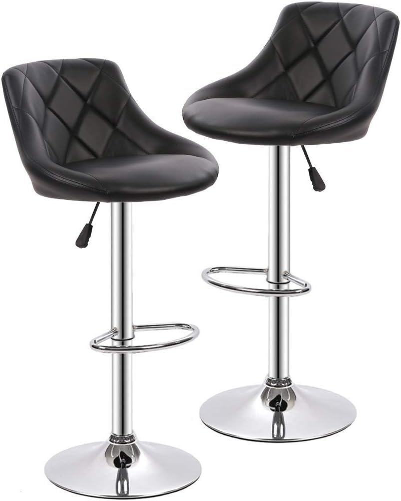 Counter Height Bar Stools Set of 2 Bar Stools Swivel Stool Height Adjustable Bar Chairs