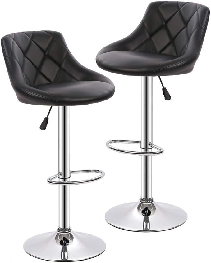 Counter Height Bar Stools Set of 2 Bar Stools Swivel Stool Height Adjustable Bar Chairs