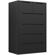 6 Drawer Dresser for Bedrom,Tall Black Chest of Drawers for Bedroom, Hallway, Closet