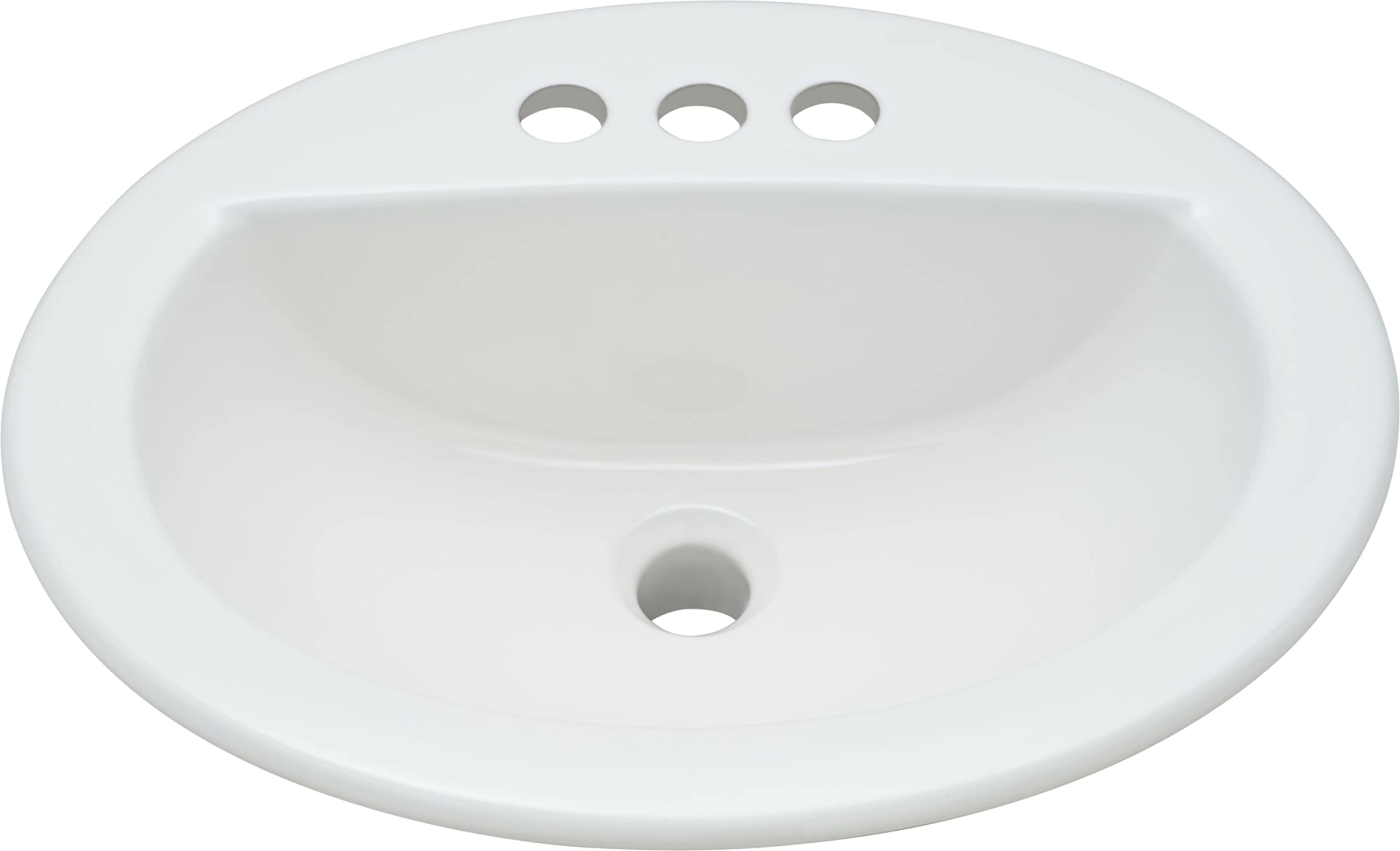 PF19164 Rockaway 19" Oval Vitreous China Drop In Bathroom Sink