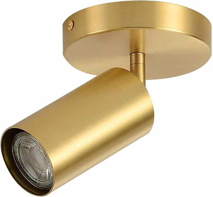 Modern Gold 4-Lights LED Track Lighting Kit Brushed Brass Flush Mount Ceiling