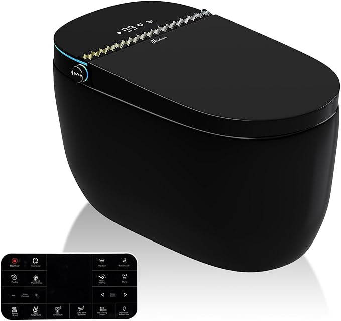 Smart Toilet with Bidet Built in, Built in Tank with Powerful Flush, Auto Open/Close Lid