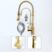 Kitchen Faucet with Pull Down Sprayer Gold Kitchen Sink Faucet Commercial High