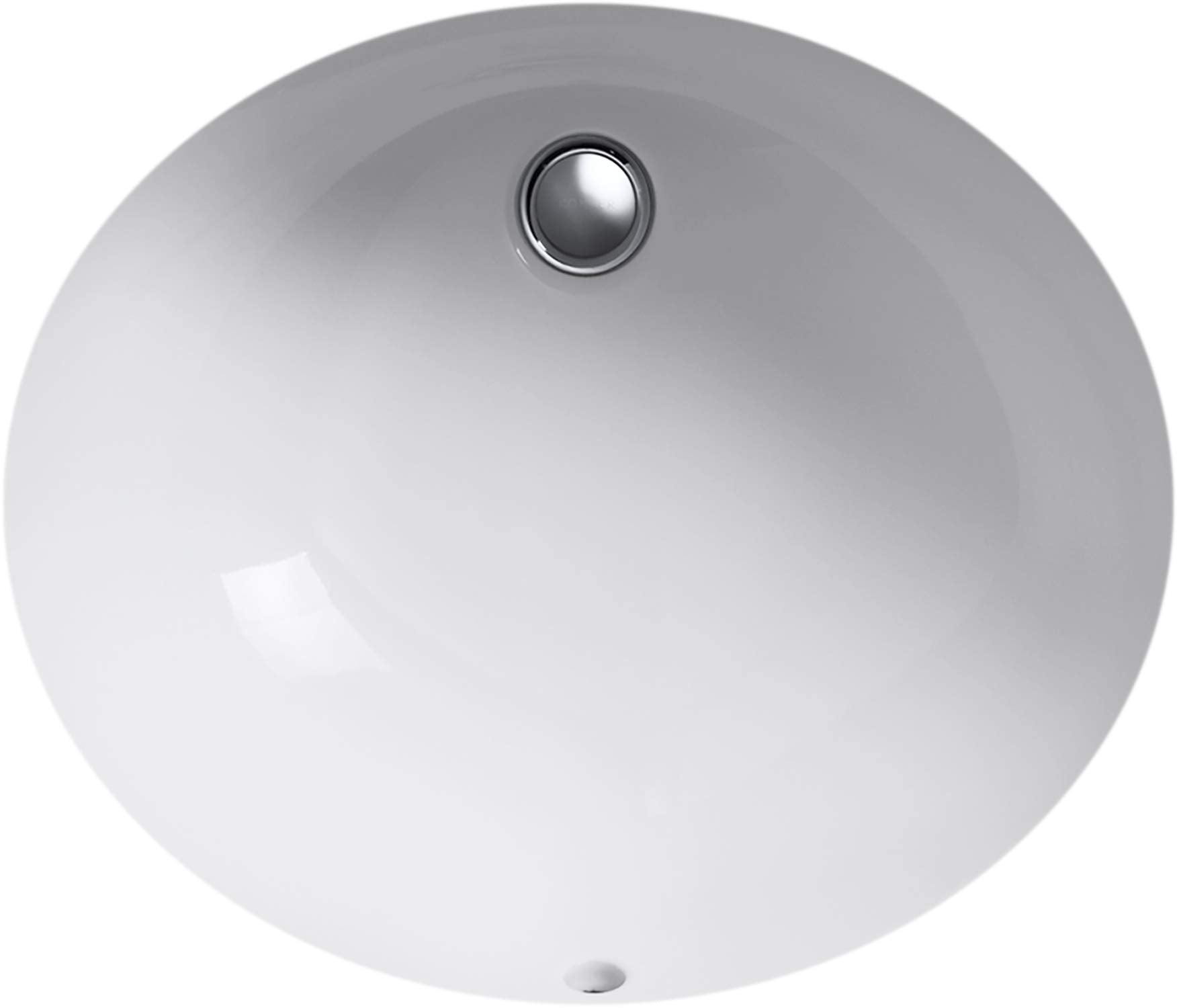 K-EC2210-0 Caxton Oval Bathroom Sink, White, Fits Standard 14" x 17" Cutouts