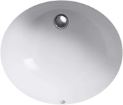 K-EC2210-0 Caxton Oval Bathroom Sink, White, Fits Standard 14" x 17" Cutouts