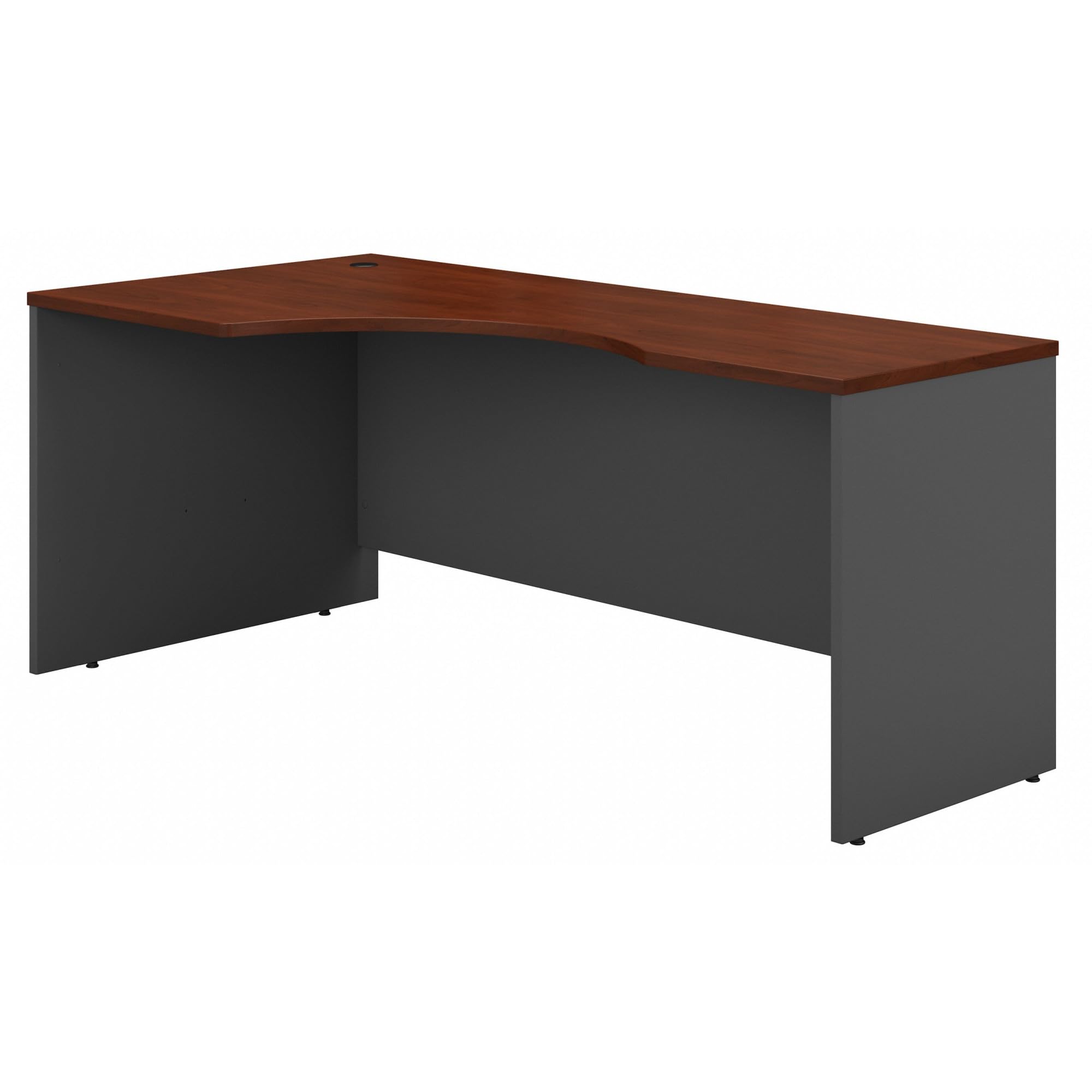 Series C 72W Left Handed Corner Desk in Hansen Cherry, Large Computer Table