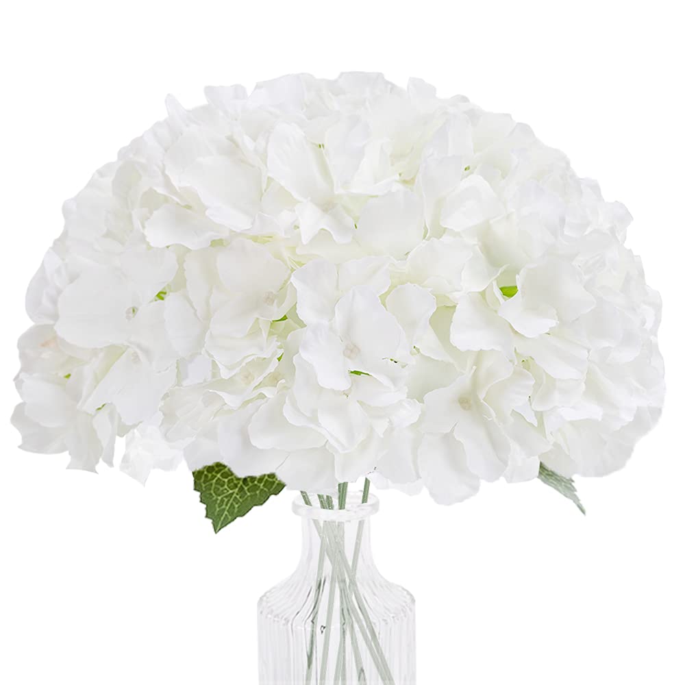 Hydragenea Artificial Flowers, 10pcs Fake Hydrangea